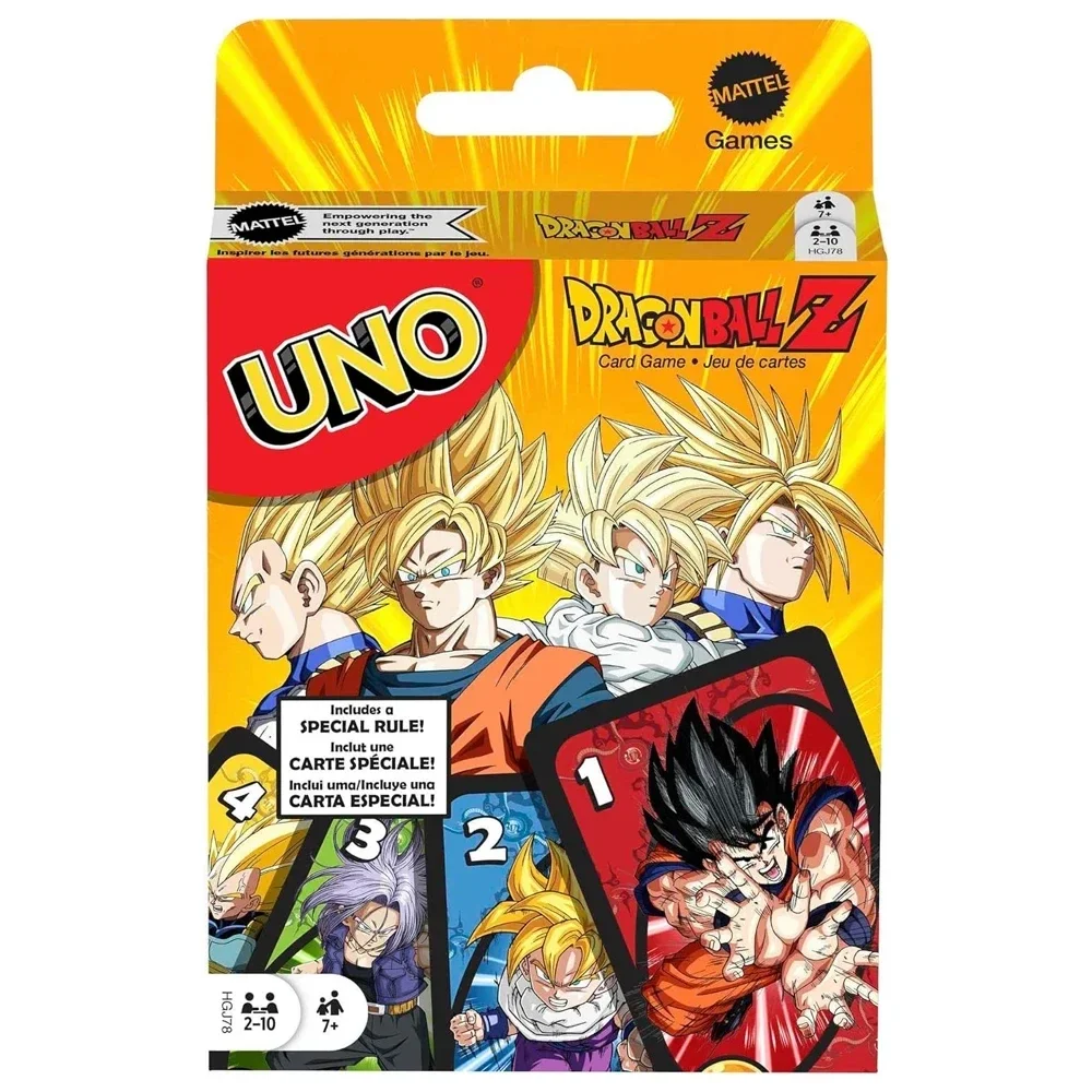 Mattel Games Тематическая Карточная Игра Uno Dragon Ball Z Для Семейной Ночи Специальные