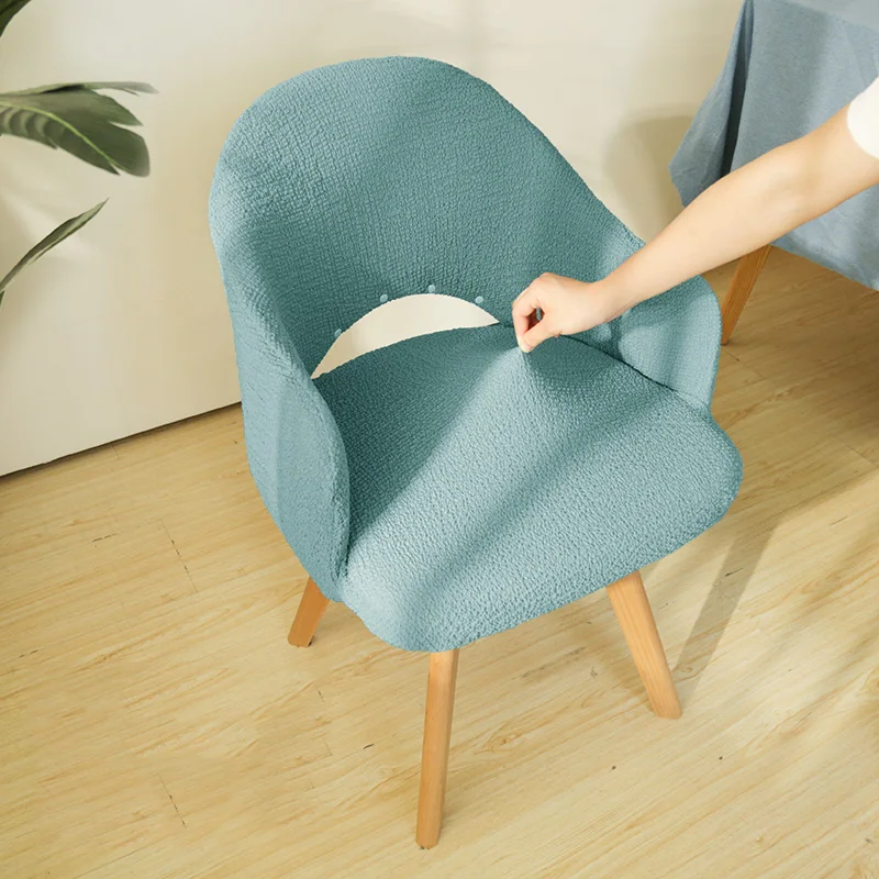 

Chair Cover Thicken Conjoined Cotton Hollow Leisure Household Elastic European Office Dining Table Modern Chair Protect Cover