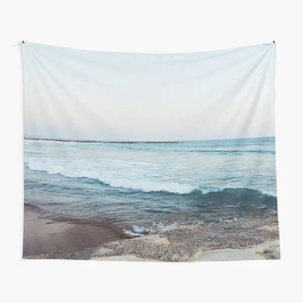 

Настенный Гобелен со спокойными морскими волнами, коврик для путешествий, декоративное полотенце, Цветной Настенный декор для спальни, кра...