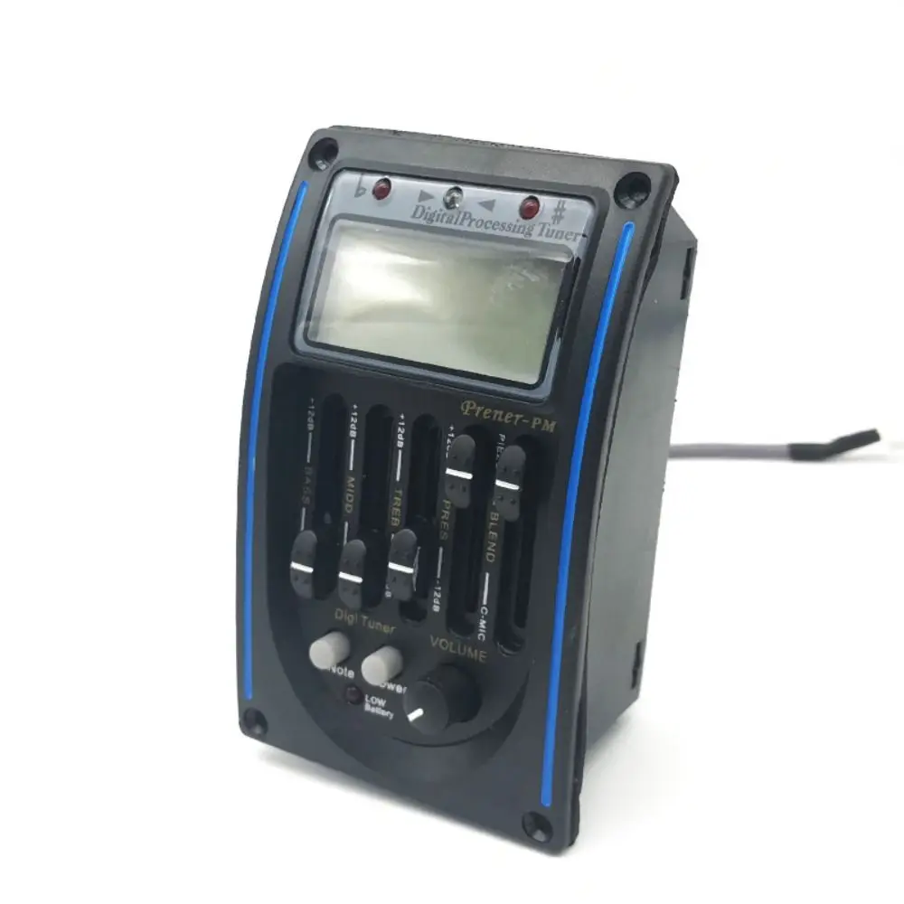 Предусилитель EQ для акустической гитары 4-полосный эквалайзер тюнер 5 полос