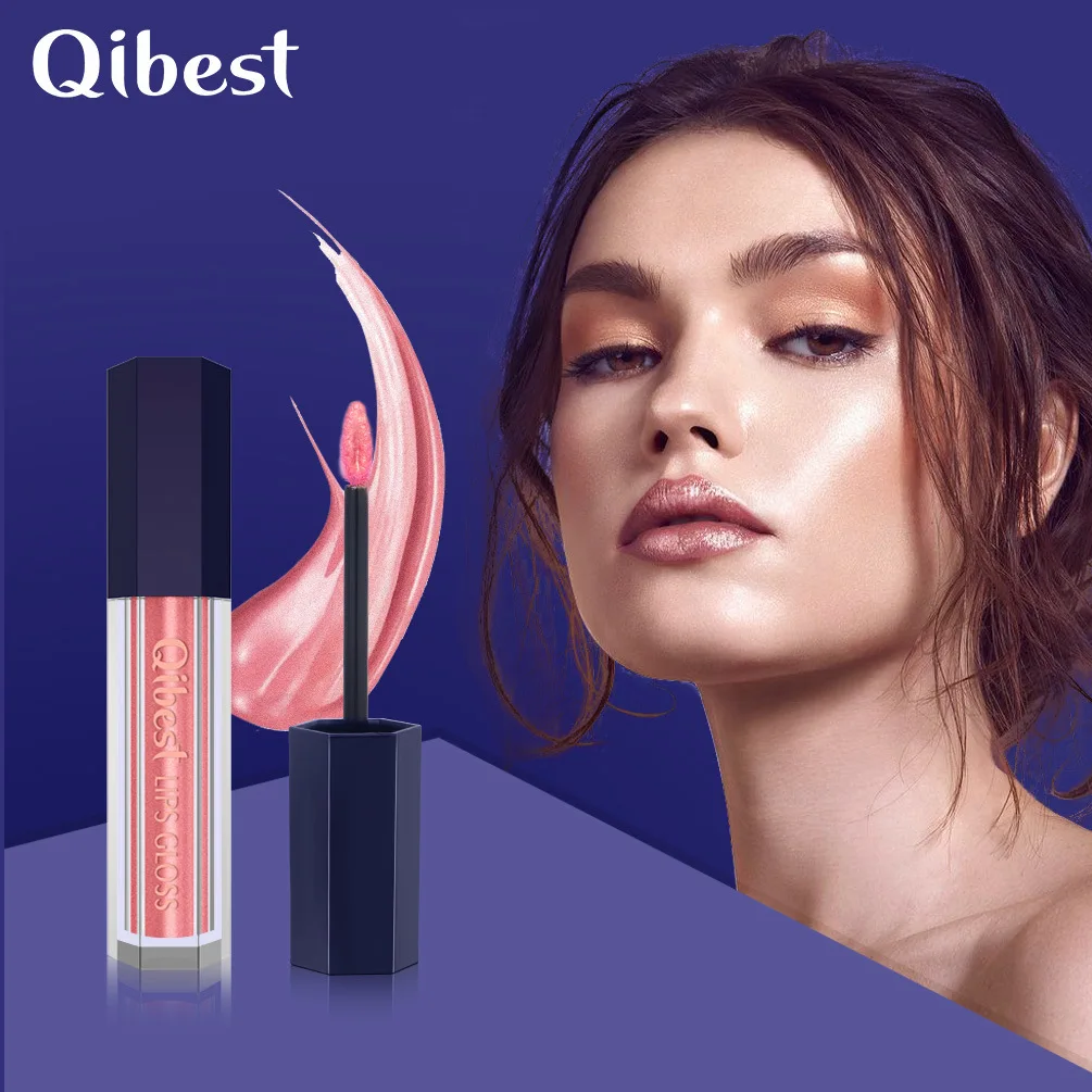 

QIBEST 12 Colors Shimmer Lipstick Liquid Glitter Lip Gloss Waterproof Long-lasting Lip Tint Smooth Texture Lip Makeup Cosmetic