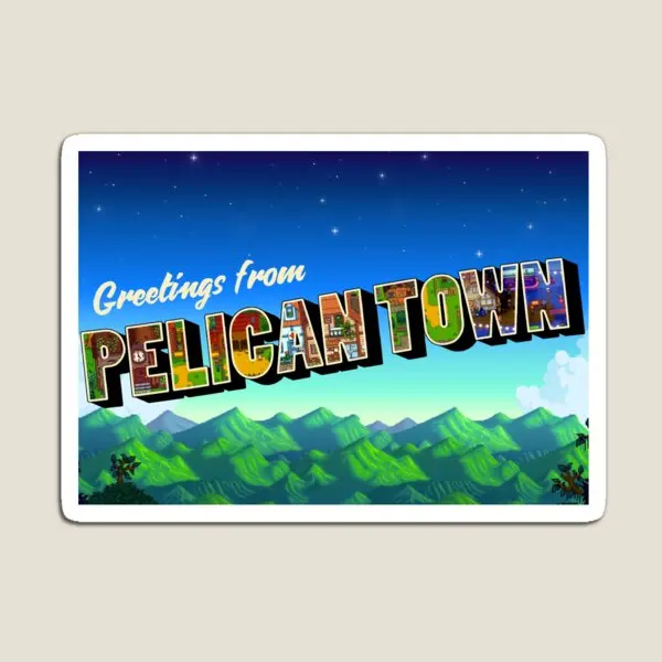 

Поздравления из Pelican Town Stardew Va магнит для детской дома Держатель Декор смешные дети милый ребенок Красочный Магнит