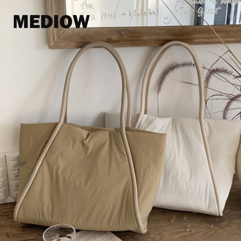 

Корейская вместительная дизайнерская сумочка и кошелек MEDIOW, новинка 2023 года, из полиэстерной ткани, через плечо