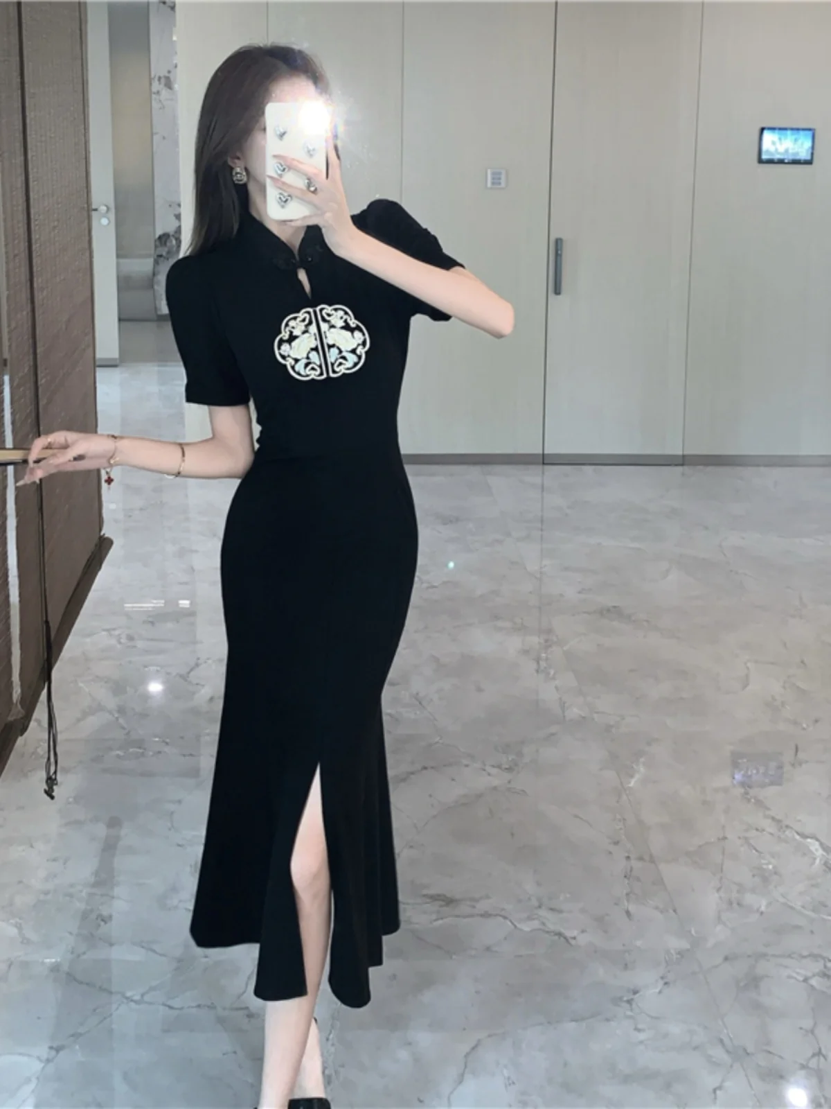 Новое китайское женское платье с вышивкой лето 2023 легкое повседневное носимое