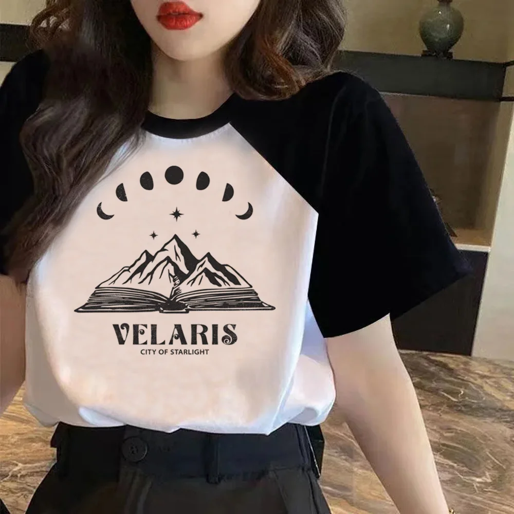 

Женская футболка Velaris, дизайнерская футболка с аниме манга, y2k, комикс, одежда в стиле 1920-х годов