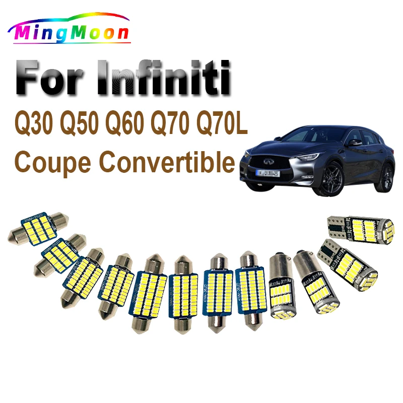 

Canbus светодиодные лампочки для Infiniti Q30 Q50 Q60 Q70 Q70L Coupe Convertible 2013-2019 2020 2021 2022