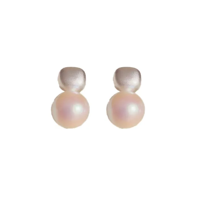 

FasHion Temperament Melting Drawing Pearl Earring Female 925 Needles Niche Design Feeling Personality Earrings