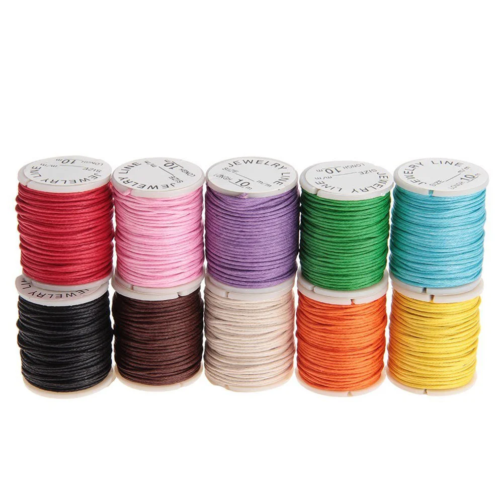 

Waxed Cord Cotton String Thread Bracelet Wax Making1Mm Jewelry Macrame Rope Polyester Beading Cords Necklace Strings Crafting