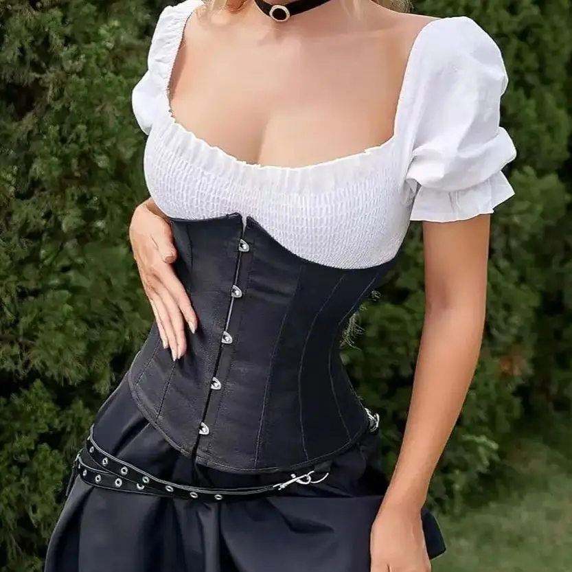 Винтажный корсет бюстье топы жилет Женский Корректирующий топ на шнуровке