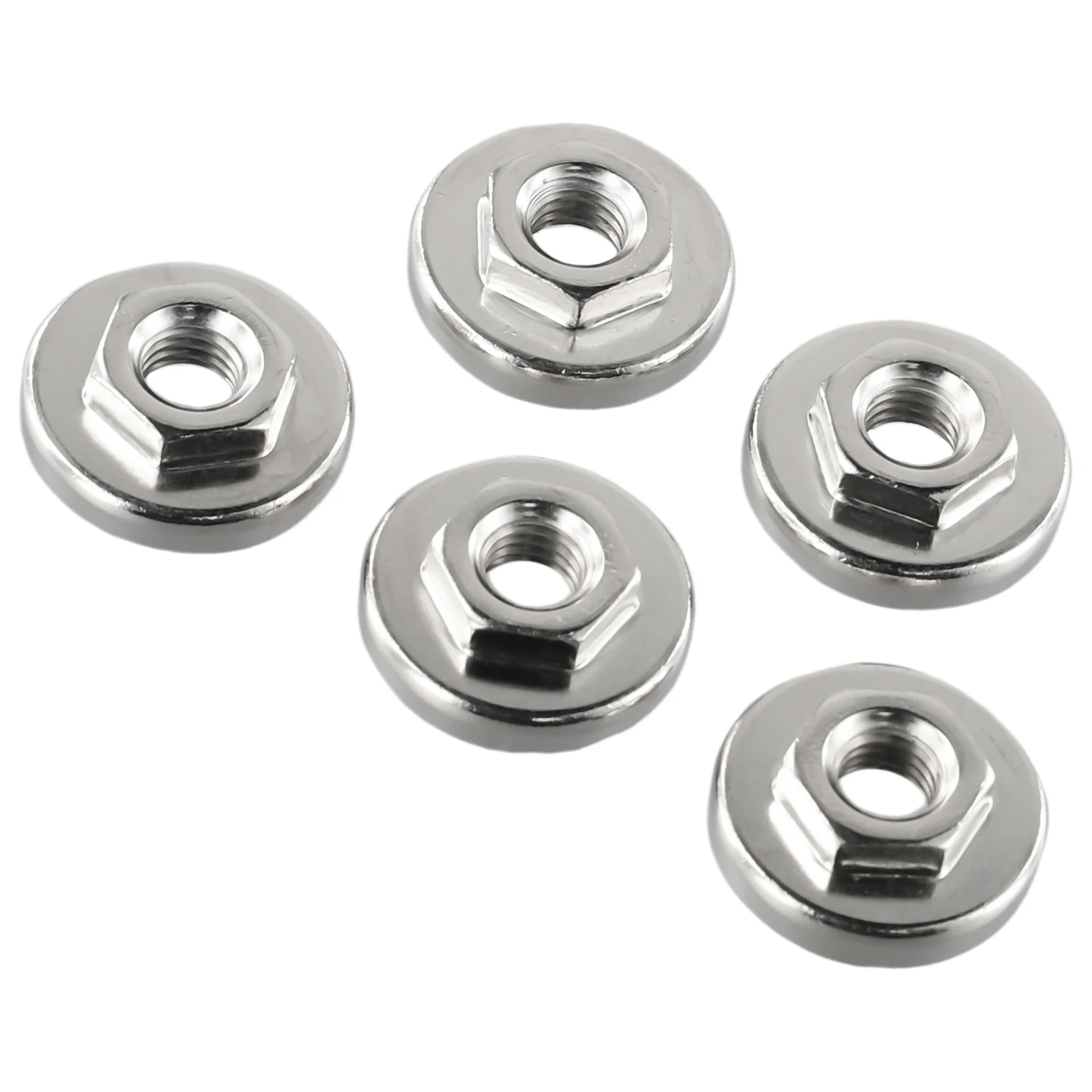 

100 Type Angle Grinder Nuts 30mm 5pcs M10 Silver Stainless Steel Angle Grinder Tool Accessories Brand New Durable
