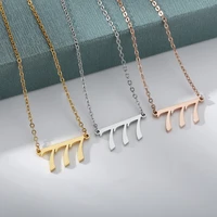 stainless steel chain angel number necklace 111 222 333 444 555 666 777 888 999 for women chokers lucky number necklaces jewelry