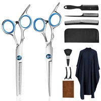 10 pcs professional hairdressing scissors kit stainless steel barber ail comb hair cloak hair cut comb styling tool