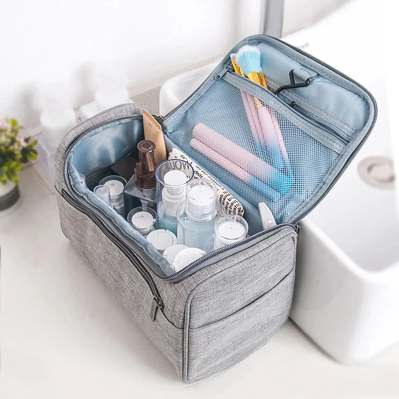 

Bathroom Wash Hook Waterproof Bag For Cosmetic Bags Women Up Case Make Toiletry Organizer Storage Travel Up Pouch Men Makeup Bag