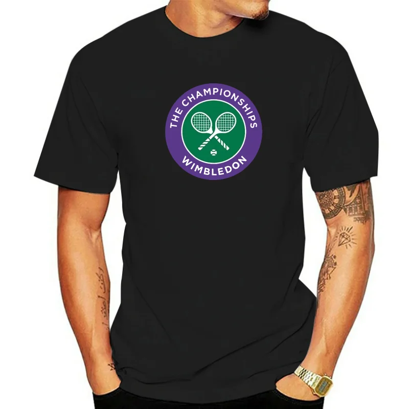 Cool Men's the Championships Wimbledon 100% Cotton O Neck T-shirt