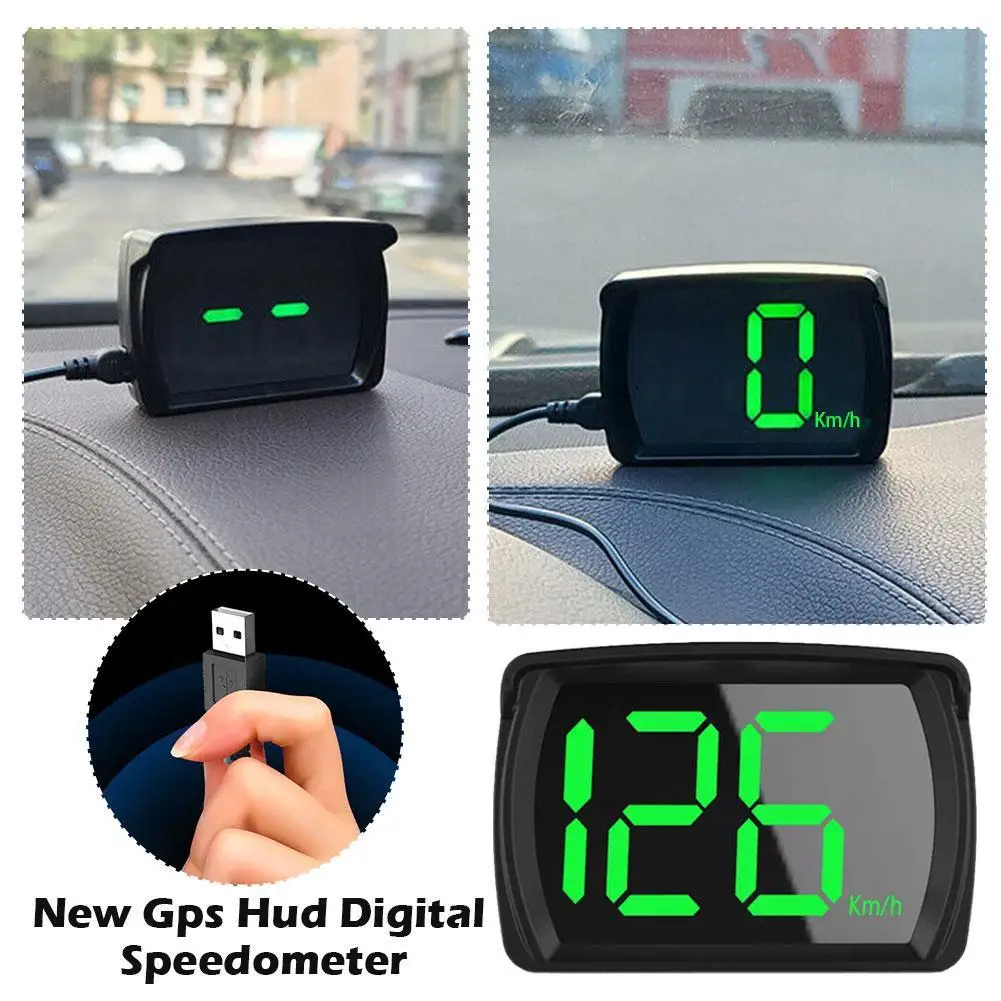 

Universal Car HUD Y03 Head Up Display Speedometer GPS Big Font Digital Speed Meter Clock Gauge Automotive Accessories