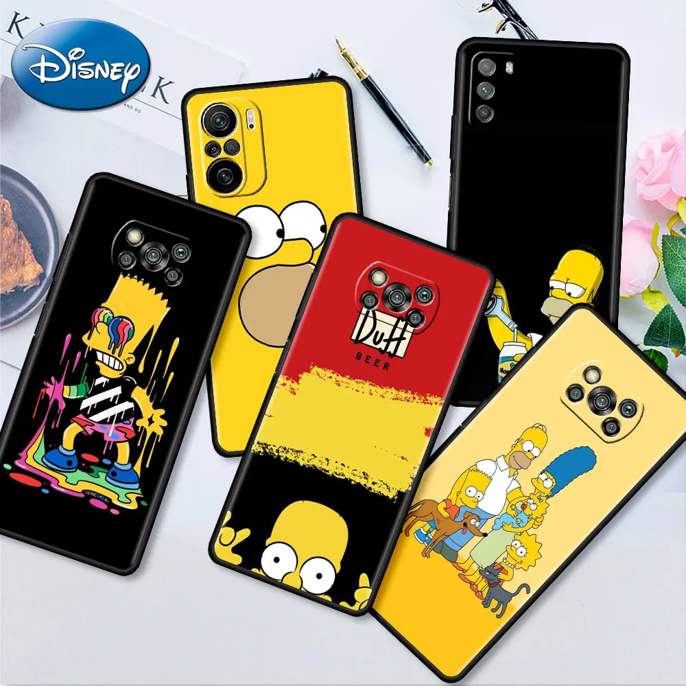 

Disney The Simpson Case For Xiaomi Mi Poco X3 NFC M4 Pro F4 GT F1 12 11T 11 Lite 10T 10 5G 9T Shockproof Soft Phone Coque