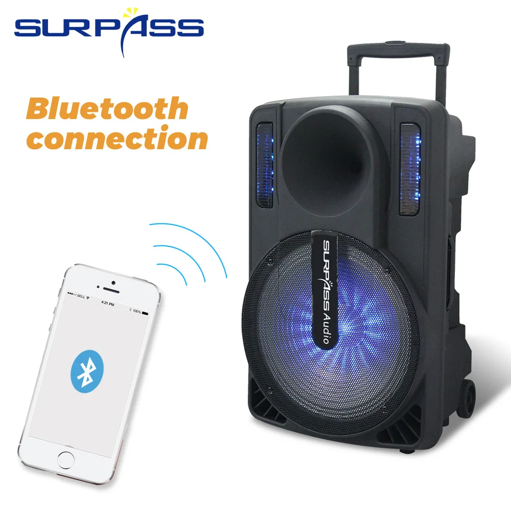 

Speaker Karaoke Portable outdoor big power 400W Bluetooth-compatible DJ HiFi stereo Speakers Subwoofer 15inch Loudspeaker Radio