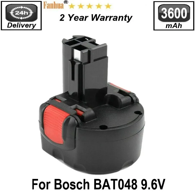

9.6V 3600mAh BAT048 Ni-MH Rechargeable Battery for Bosch BAT048 BAT100 BAT119 PSR 960 BH984 GSR DR 9.6V Power Tools Battery