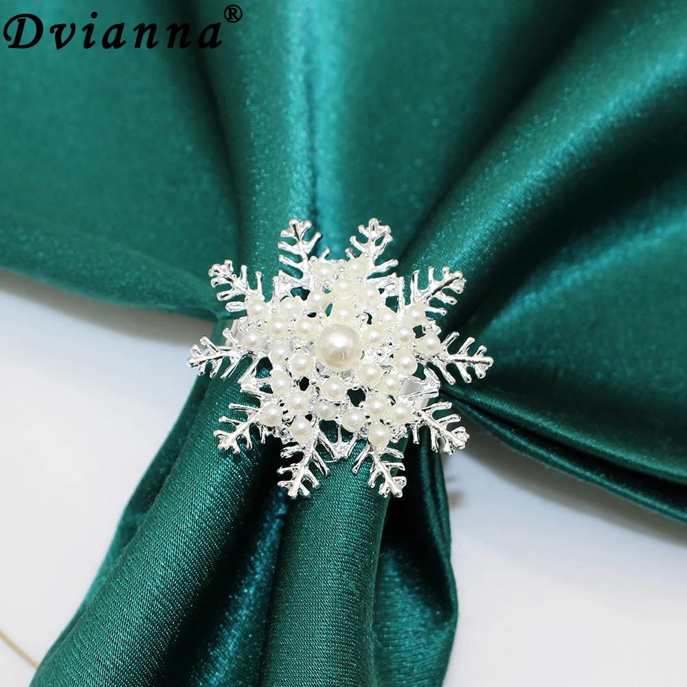 6 шт. серебристые кольца для салфеток