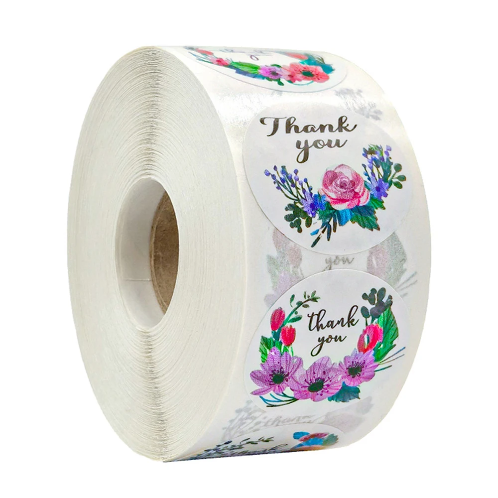 

100-500pcs Heart Thank You Stickers Wedding Party Festival Favors Paper Sticker Decorative Envelope Package Seal Sticker Sticker