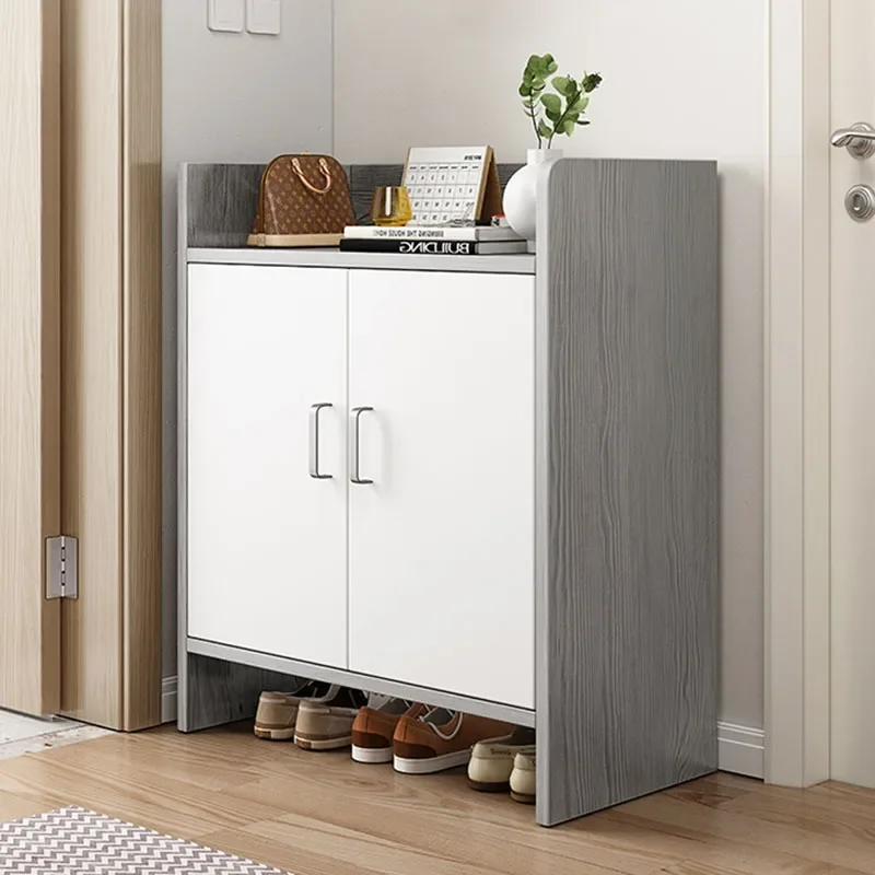 Простые белые шкафы для обуви Вертикальные элегантные дизайнерские прихожей Mutil