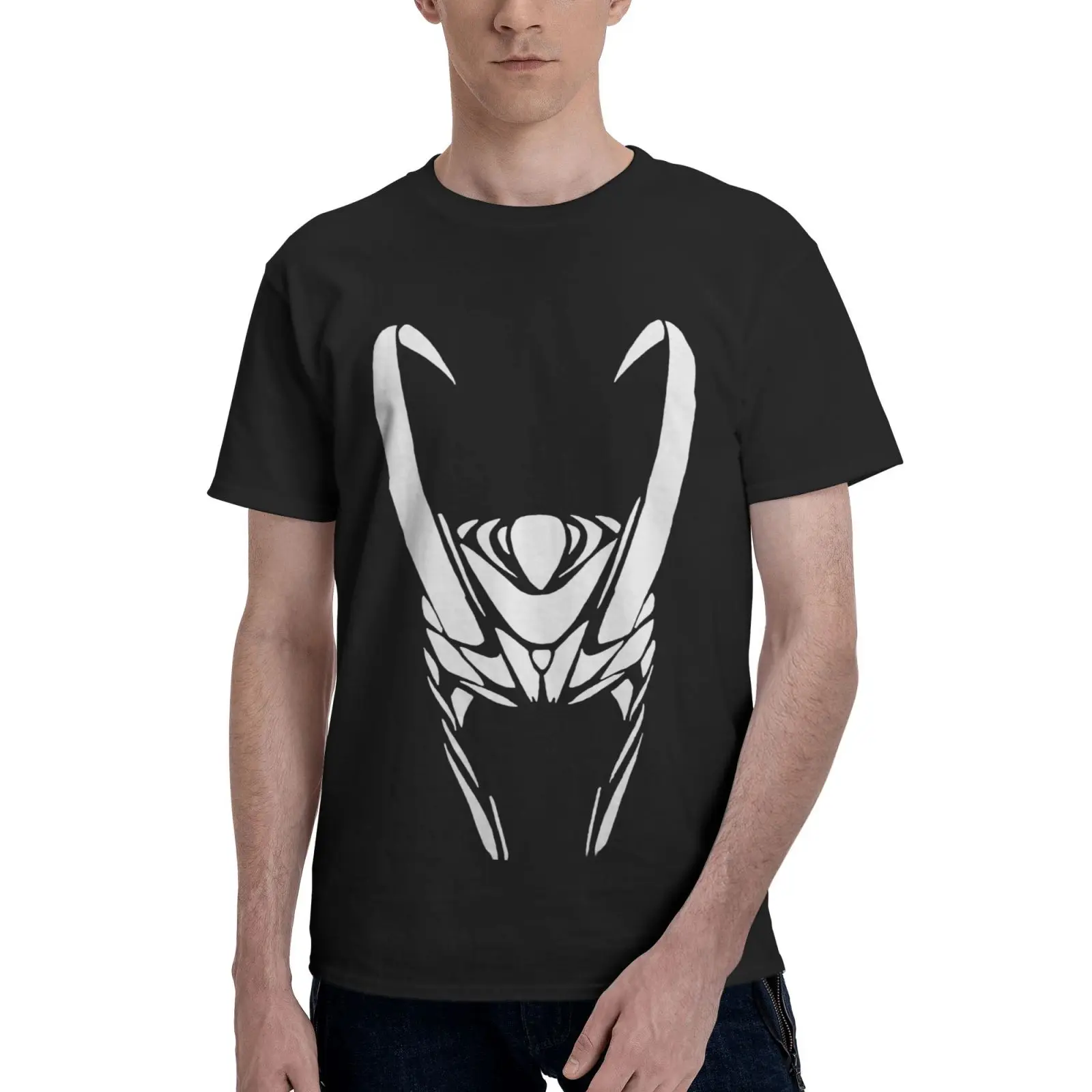 

Футболка Maverl Loki мужская оверсайз, рубашка с рисунком, одежда в стиле Харадзюку