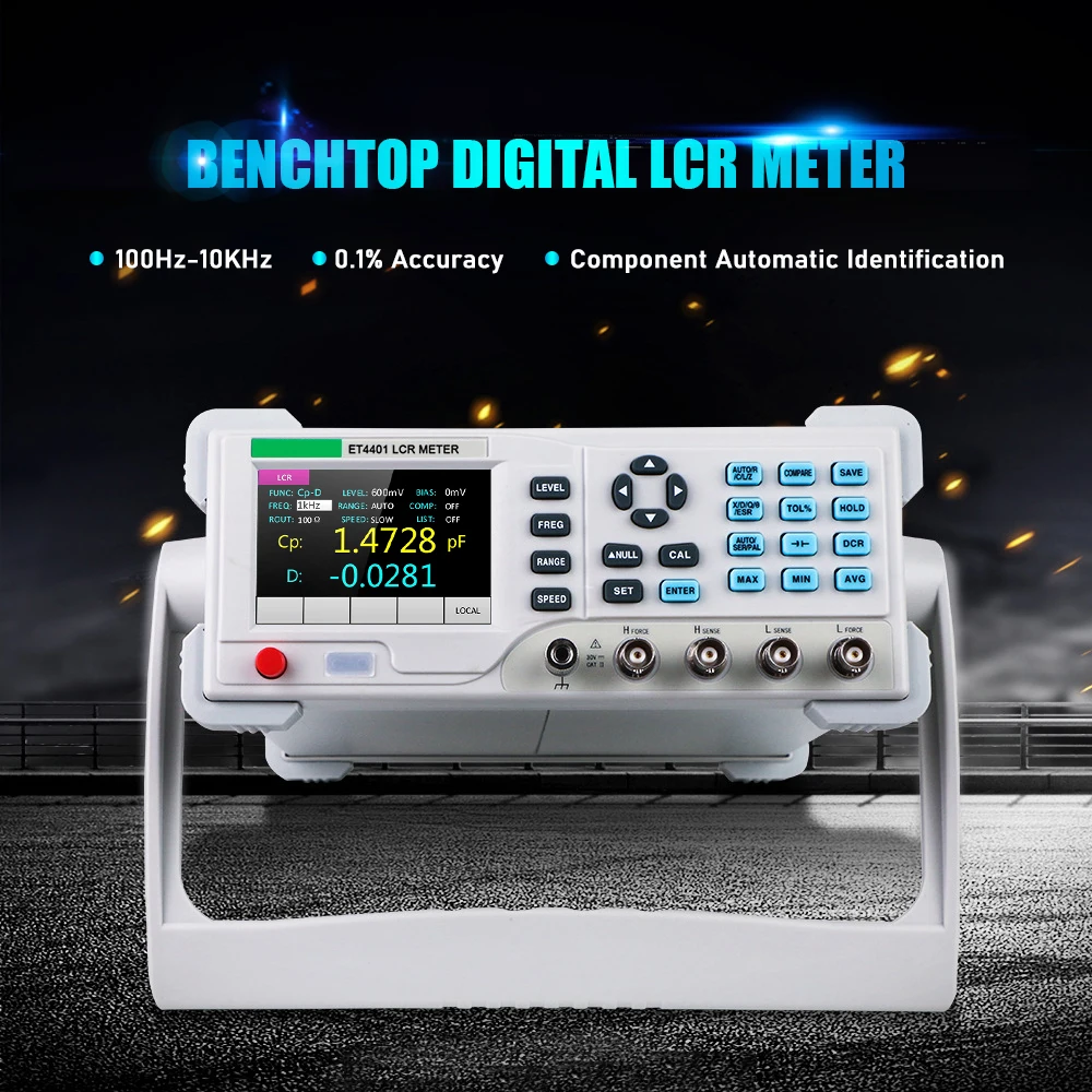 

Цифровой Измеритель LCR 100 Гц-10 кГц, высокоточный цифровой измеритель сопротивления, индуктивности, емкости, тестер 0.1% точности, 3,5 дюйма, ЖК-д...