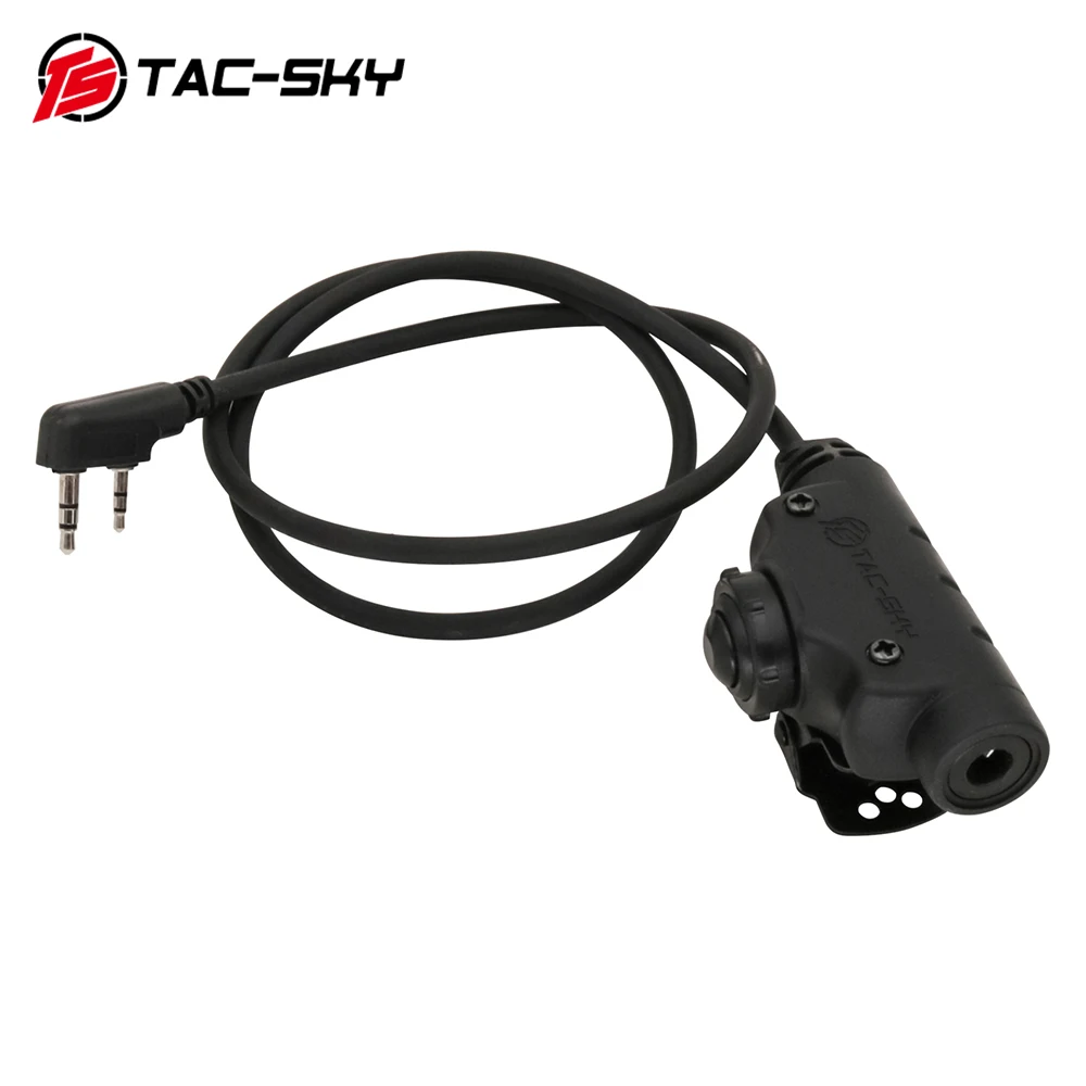TS TAC-SKY U94 V2 PTT Tactical Headset Adapter Accessories Compatible with UV-5R UV-5RE Kenwood Plug Baofeng Walkie Talkie