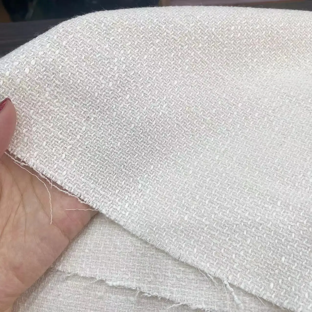 Тонкая твидовая ткань для весны и осени грубая пряжа маленькая Очаровательная