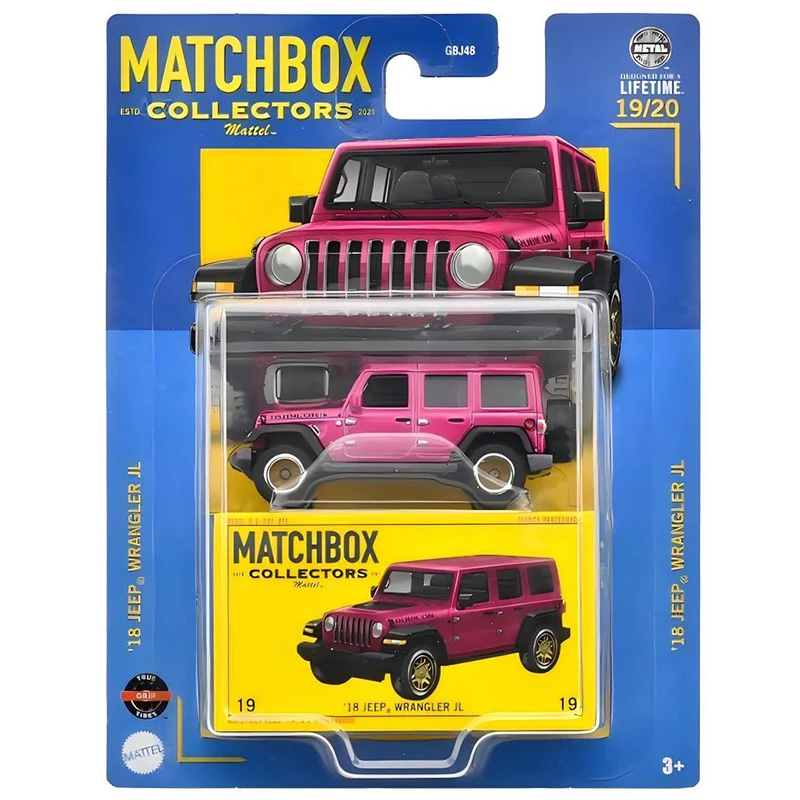 Модель автомобиля из литого сплава 2024-GBJ48 Matchbox 1/64 1973 Savanna RX-3 18 Jeep Wrangler JL 1953 Ford COE V8