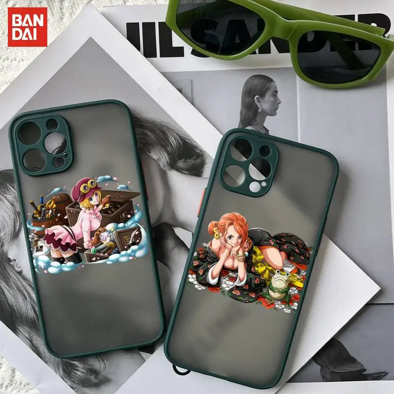 

BANDAI Anime One Piece Phone Case Luxury Silicone Shockproof Matte For Iphone 7 8 Plus X Xs Xr 11 12 13 Mini Pro Max