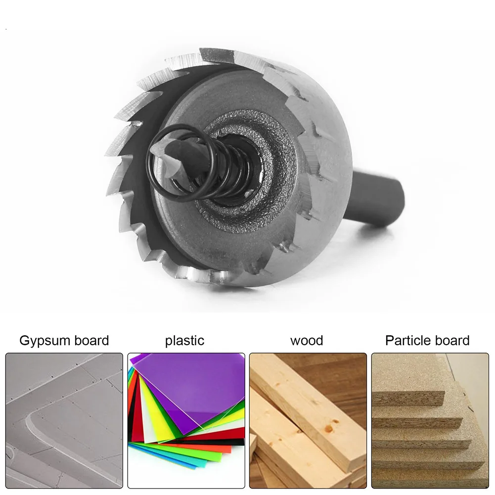 

7pcs/set 15-55mm Hole Saw Drill Bit High Speed Steel For Drilling Hole Fiberglass Formica Steel Iron Copper Aluminum
