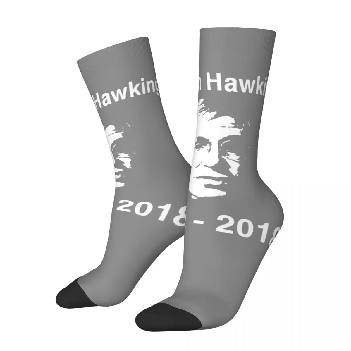 

Hip Hop Vintage Rest In Peace Crazy Men's compression Socks Unisex Stephen Hawking Pattern Printed Funny Novelty Happy Crew Sock