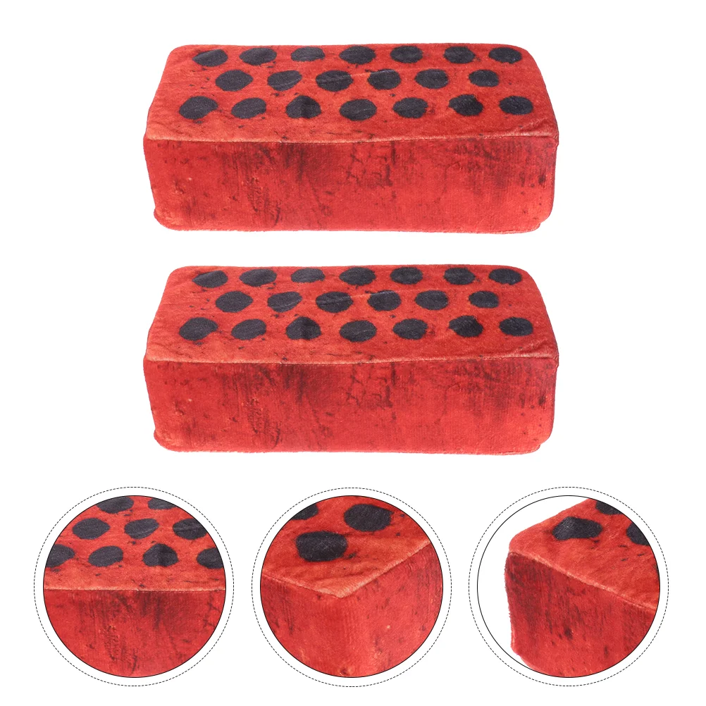 

2 Pcs Brick Pillows Kids Outdoor Toys Brick Plush Pillow Outdoor Pillow Hollow Brick Boys Plush Hugging Pillow Sofa Cushion