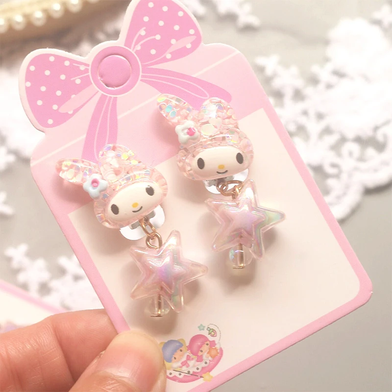 

Cute Mermaid Animals Cats Flowers Stars Clip on Earrings for Kids Girls Earrings Jewelry No Pierced Children Earrings