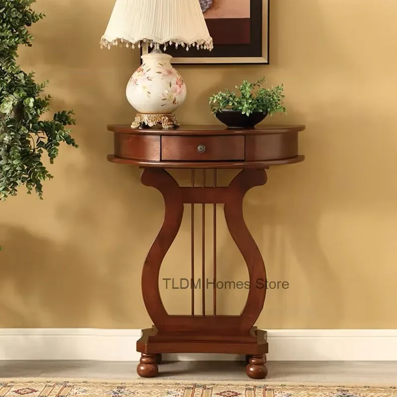 Американский консольный столик из цельного дерева для домашнего использования