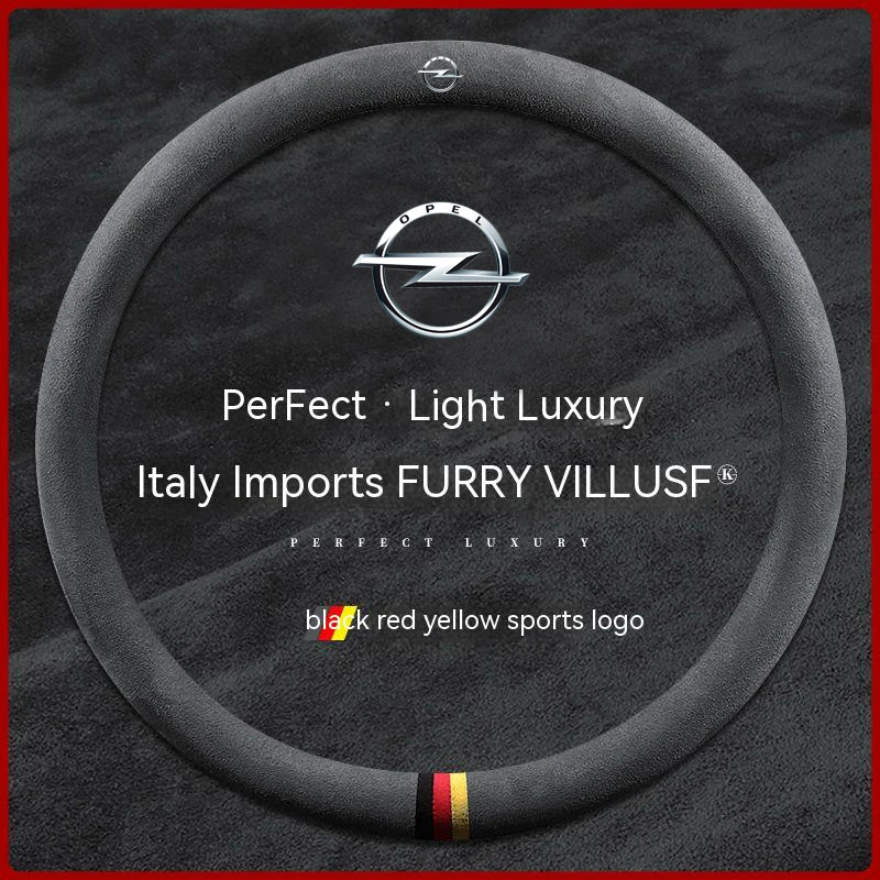 Замшевая телячья кожа чехол рулевого колеса автомобиля, противоскользящий вентиль для Opel OPCline ASTRA CORSA INSIGNIA MOKKA VECTRA GTC, аксессуары