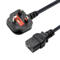 1.5M UK Standard Plug to IEC 320 C19 3x1.5mm2 United State Power cable with ASTA BSI MS PSB GCC approvals