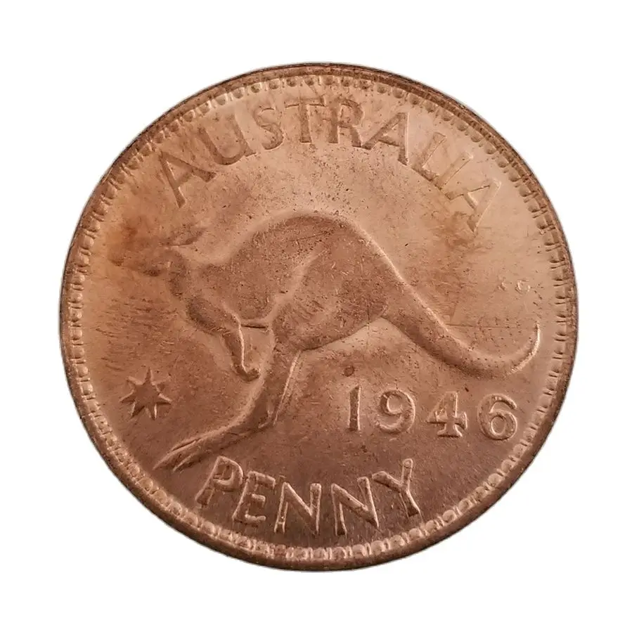 Австралия 1946, Памятная коллекция монет, 1 пенни, сувениры георгианса Ви, украшение для дома, настольные украшения