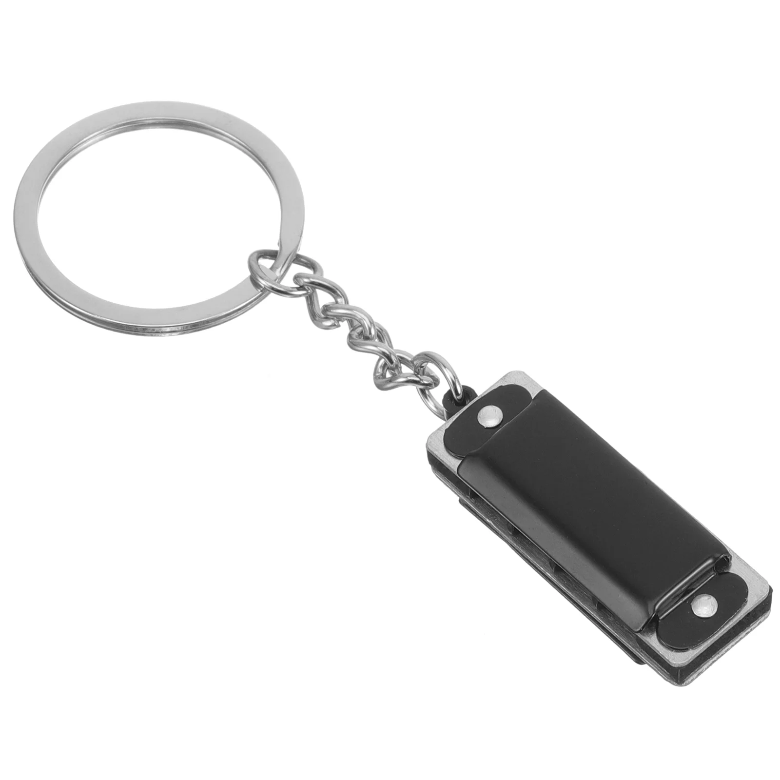 

Metal Keychain Simulation Harmonica Portable Ring Backpack Pendant Keychains Keyring Bag Rings Instrument Party Favors