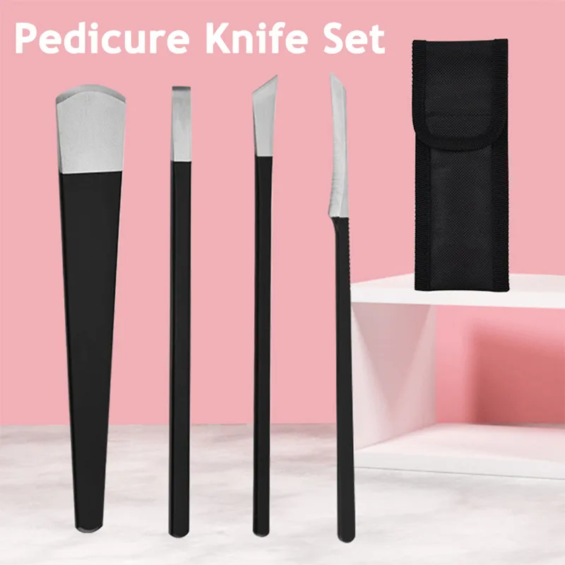 

1/3/4Pcs Stainless Steel Pedicure Knife Cutters for Manicure Cuticle Dead Skin Corn Removers Nail Foot Care Kit Accessories