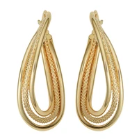 luxury gold dangle hollow earrings hoop drop party wedding engagement stud earring jewerly