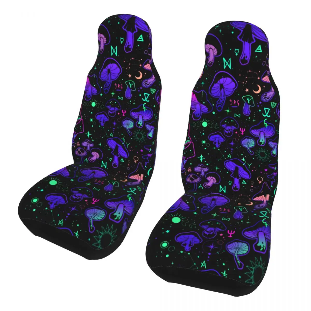 

Magic Colorful Mushroom Universal Car Seat Cover Four Seasons For SUV Car Seat Mat Fabric Car Accessories