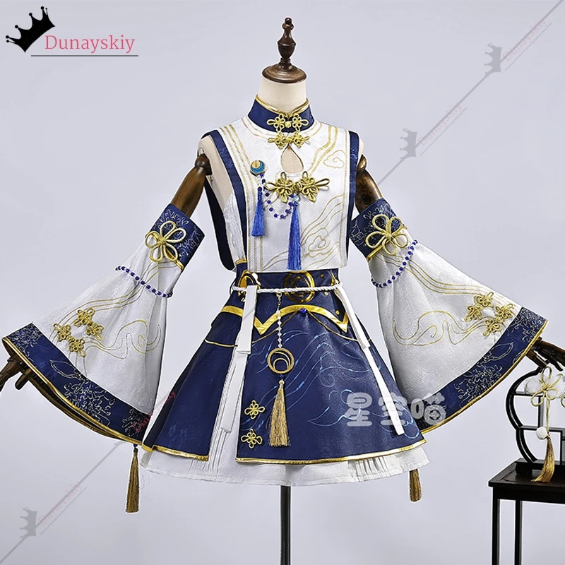 Фото Wuthering Waves Iuno Косплей Костюм Daoxiangcun Collaboration Iuno Короткая юбка Hanfu в китайском стиле Рождественский костюм женский №2
