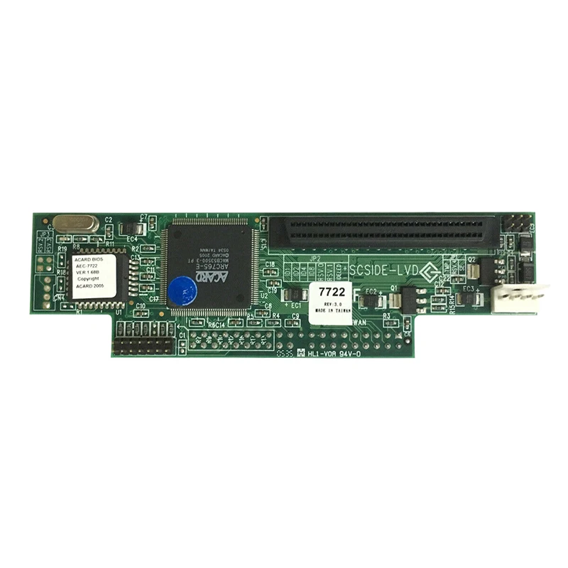 Original AEC-7722 IDE To SCSI 68-pin IDE To LVD SCSI Bridge Adapter Card IDE To 68-pin SCSI Storage Controller Adapter Card