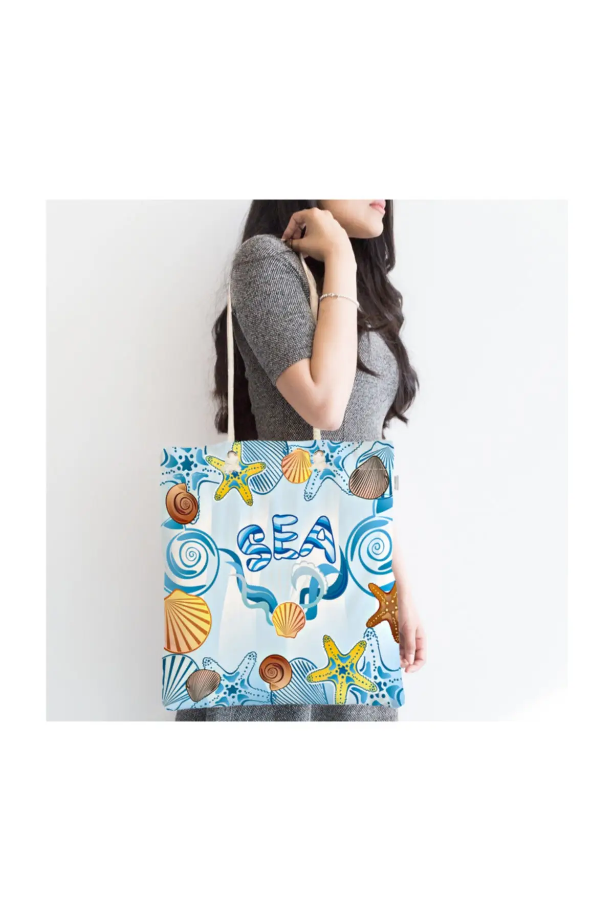 

Женская пляжная сумка-тоут на молнии с цифровым принтом