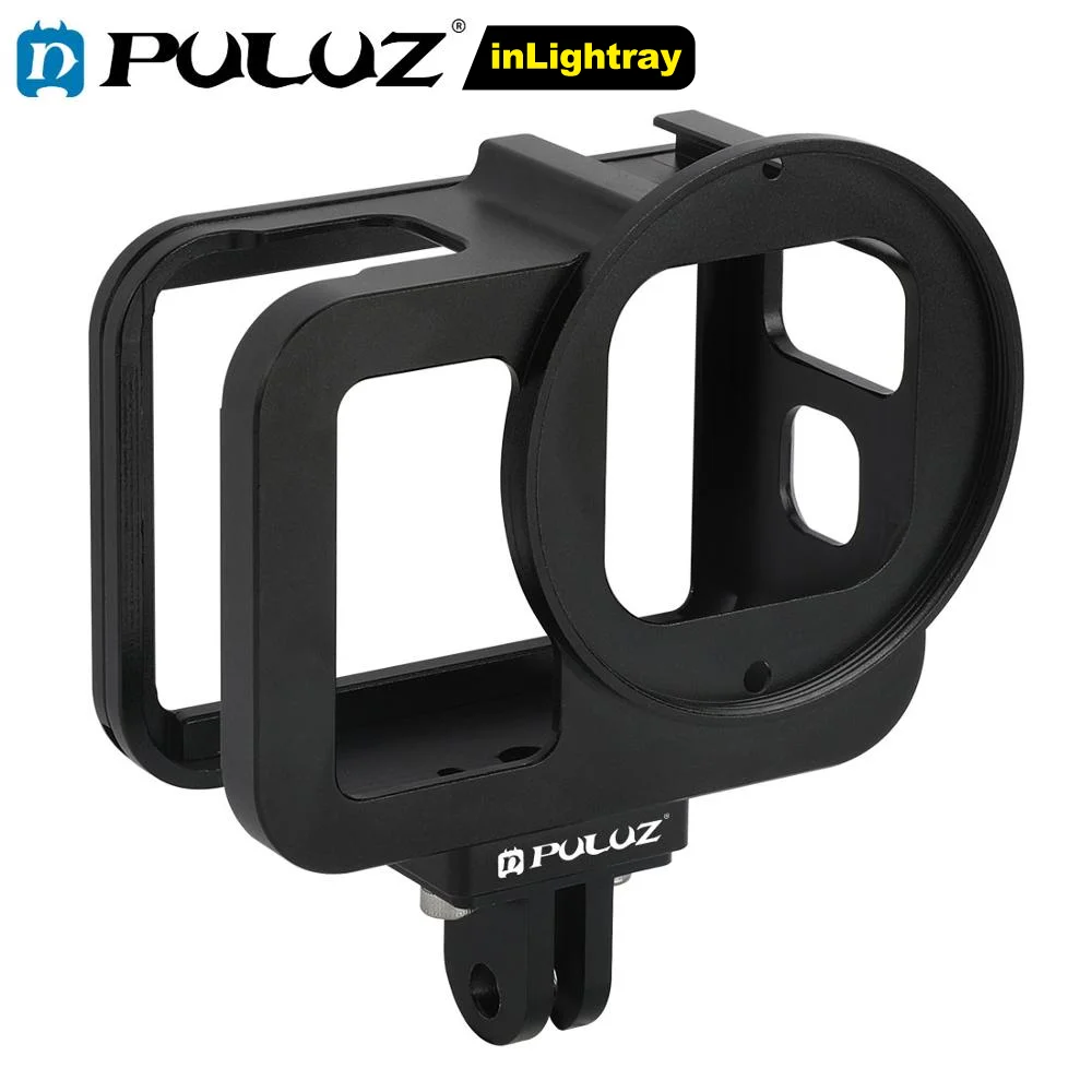 

Защитный корпус PULUZ для HERO8 из алюминиевого сплава с защитной рамкой и ультрафиолетовыми линзами 52 мм