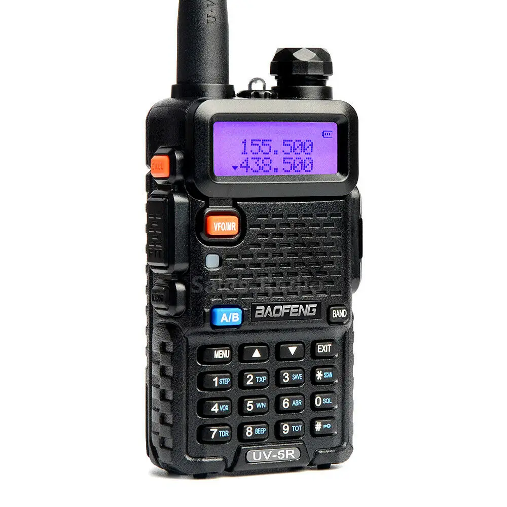 4X BaoFeng walkie talkie UV-5R two way cb radio upgrade version baofeng uv5r 128CH 5W VHF UHF 136-174Mhz & 400-520Mhz
