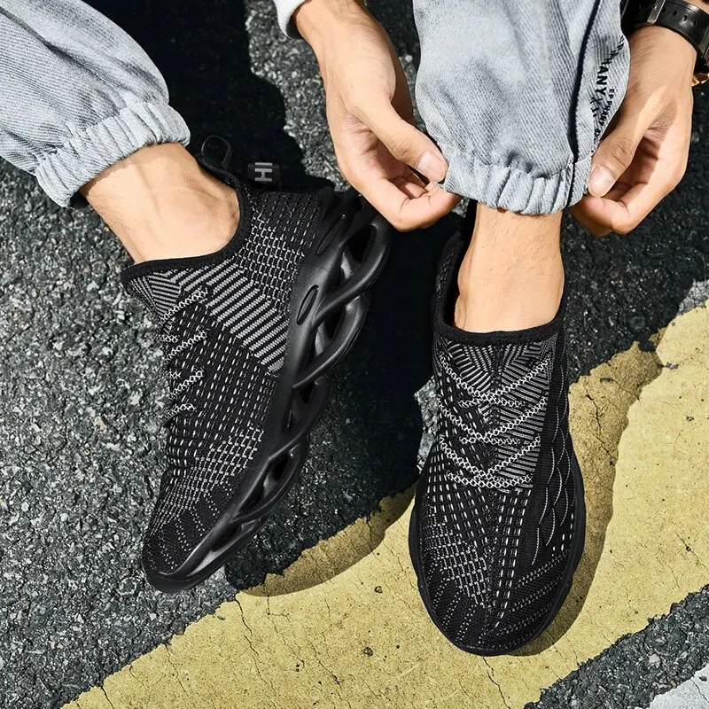 Мужские кроссовки через плечо Lexsan дышащая повседневная обувь с геометрическим