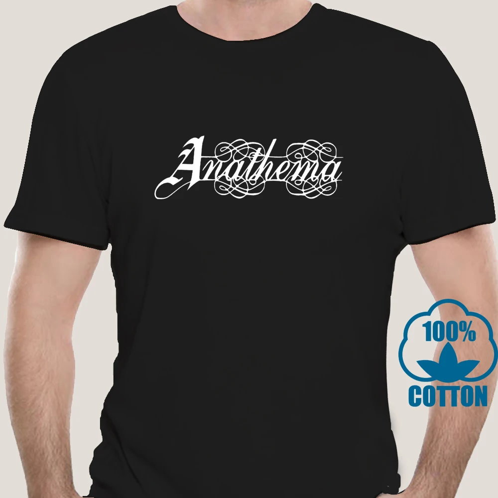 Черная футболка с логотипом группы Anathema 3378D |